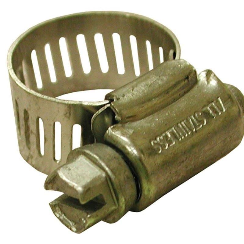 1/2" - 1-1/4" Gear Clamp with 1/2" Band, All Stainless, Box of 10