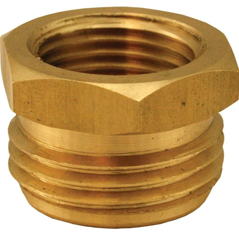 3/4" x 3/4" Brass Garden Hose Fitting, Male Hose To Female Hose