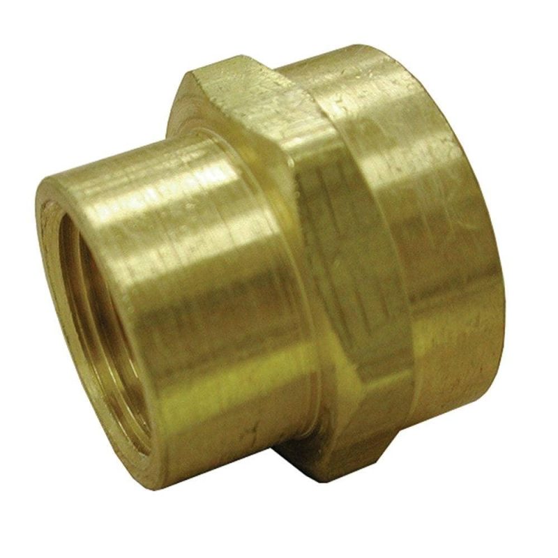 3/4" x 3/4" Brass Garden Hose Fitting, Female Hose To Female Pipe