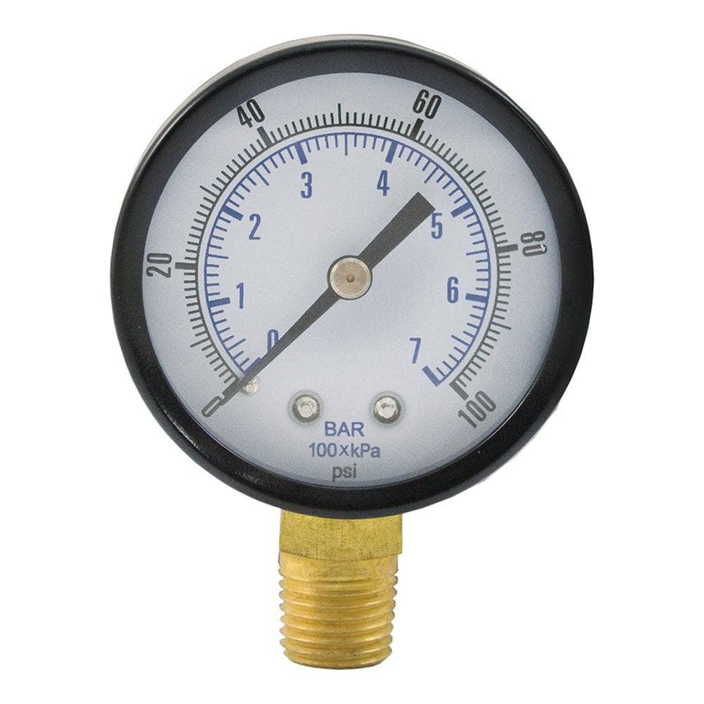 100 PSI Pressure Gauge, 3-1/2" Face
