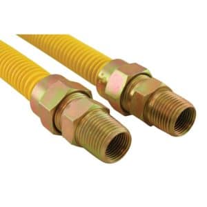 1/2" Gas Connector, Coated with Fitting, 1/2" MIP x 1/2" MIP x 18"