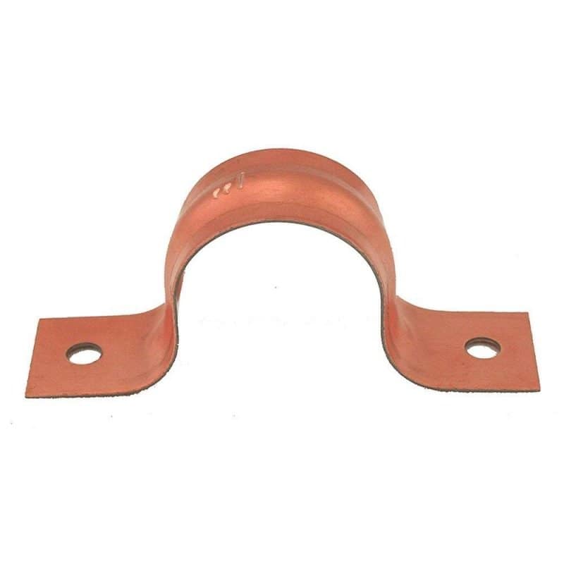 1" CTS Pipe Strap, Two-Hole, Copper Clad, Carton of 100