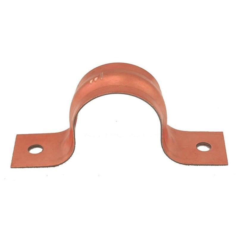 1-1/4" CTS Pipe Strap, Two-Hole, Copper Clad, Carton of 100