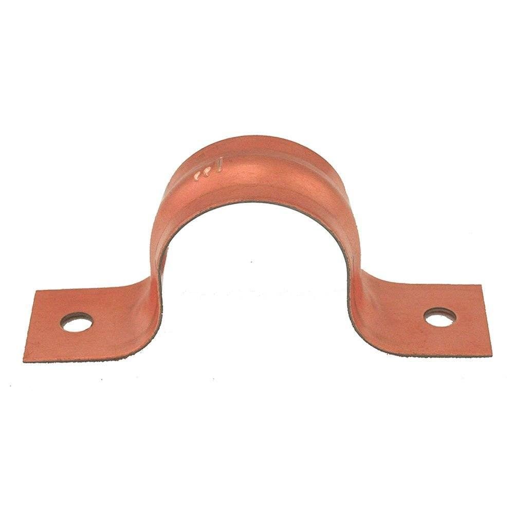 2" CTS Pipe Strap, Two-Hole, Copper Clad, Carton of 100
