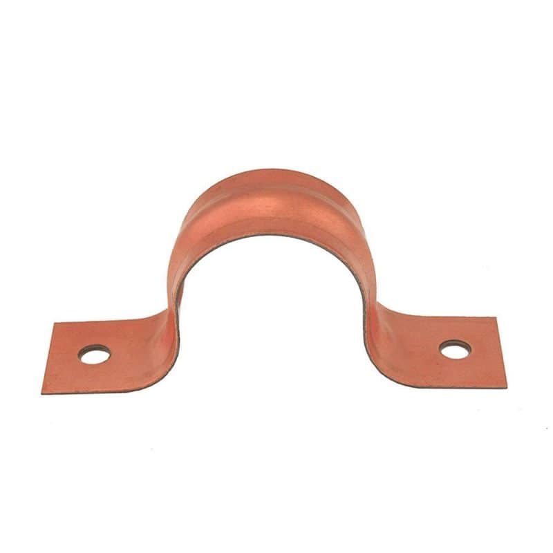 1/2" CTS Pipe Strap, Two-Hole, Solid Copper, Carton of 100