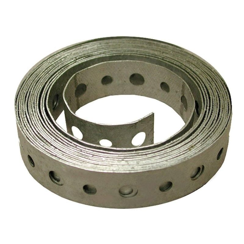 3/4" x 10' Perforated Hanger Iron, 28 Gauge (Light), Galvanized, Carton of 50