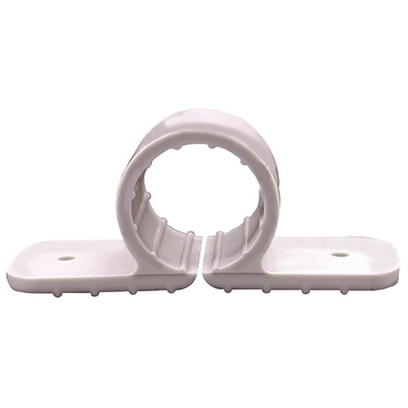 1-1/2" Plastic Two-Hole Pipe Clamp, Carton of 25