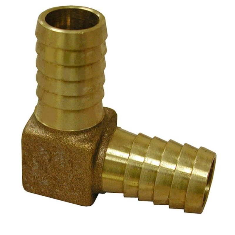3/4" 90 Brass Insert Elbow, Lead Free