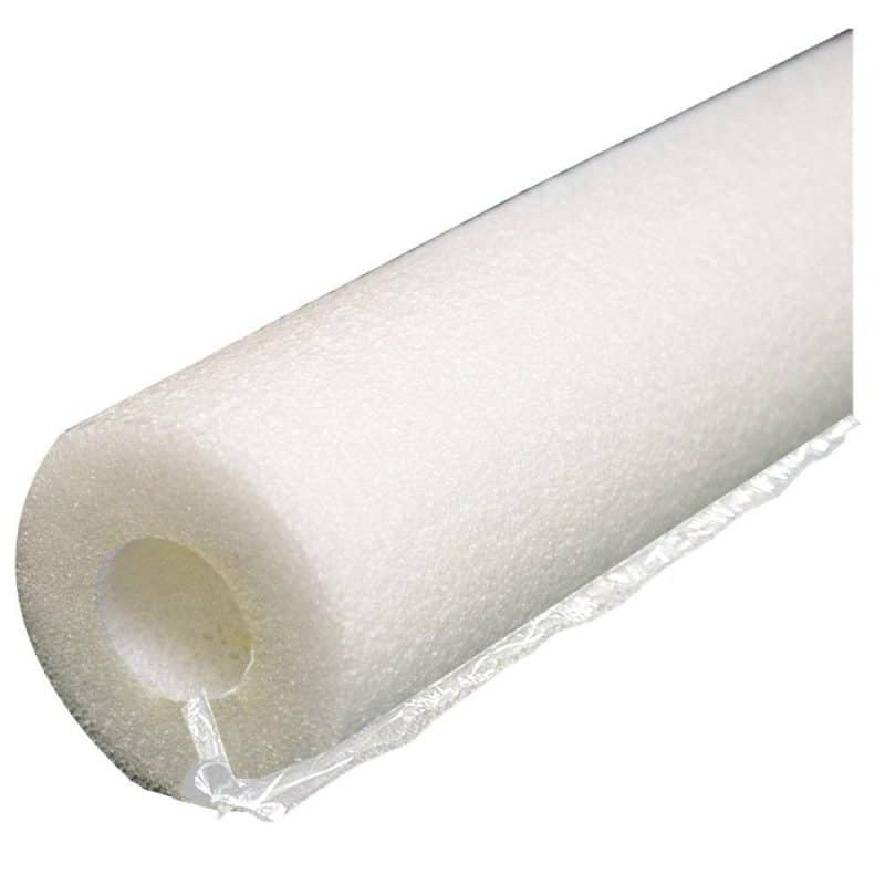 1-1/8" ID (1" CTS 3/4" IPS) White Self-Sealing Pipe Insulation, 1/2" Wall Thickness, 186 ft. per Carton