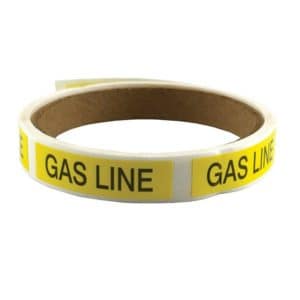 Gas Line Marking Labels, GAS LINE