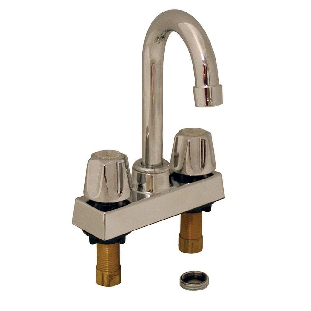 Chrome Plated Laundry Tray Faucet with Gooseneck Spout