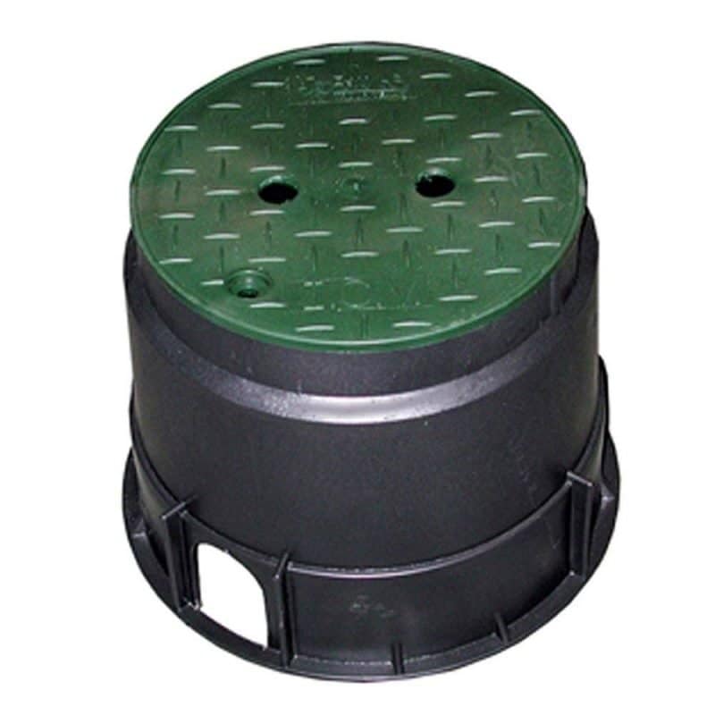 10" Round Valve Box, Body and Green Lid