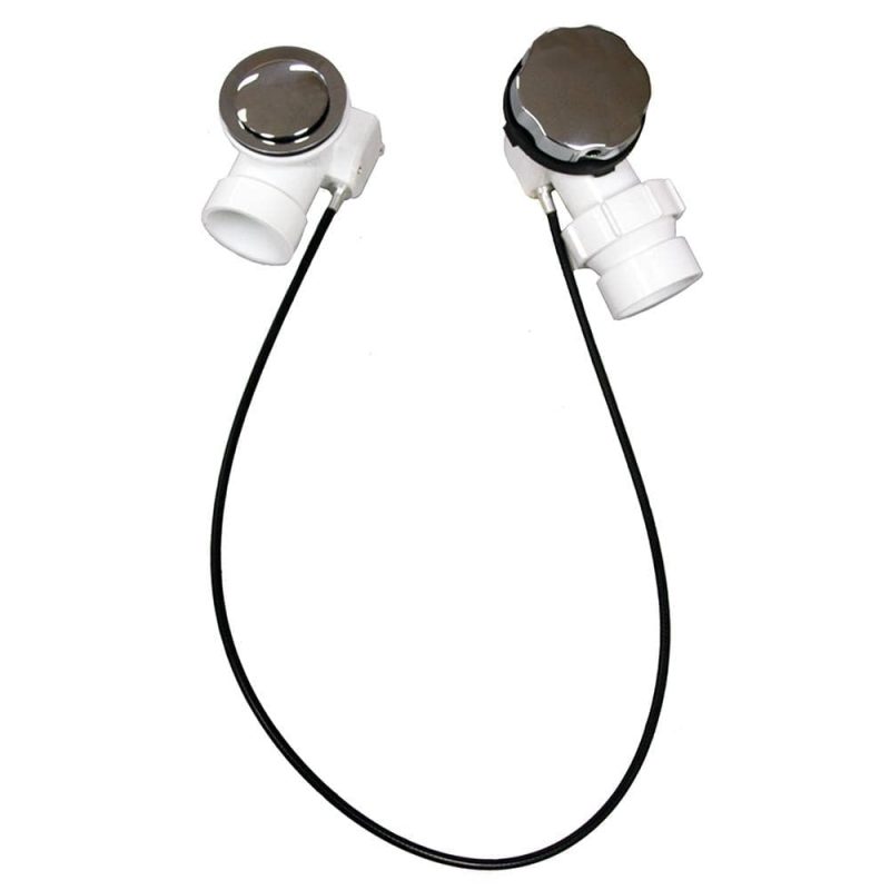 1-1/2"-27" PVC Tubular Cable Drive Bath Waste 1/2 Kit Chrome Plated