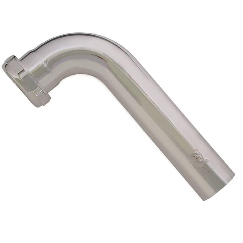 1-1/4" x 8" Chrome Plated Brass Slip Joint Waste Arm 22 Gauge