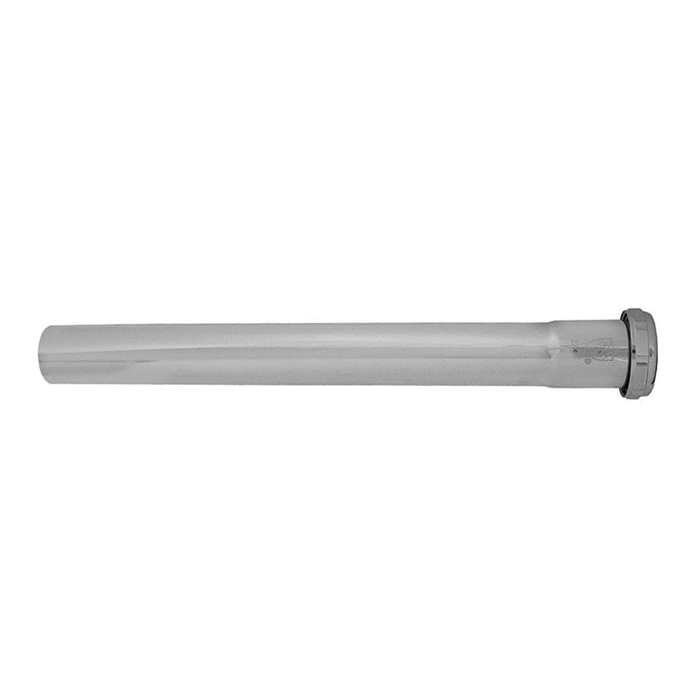 1-1/4" X 12" Flanged Connection Long Tailpiece Tube - Chrome Plated Brass By Flexcraft