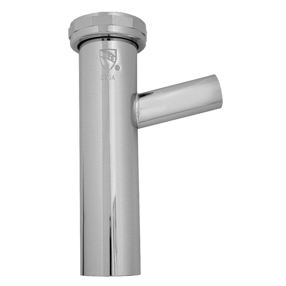 1-1/2" x 8" Chrome Plated Brass Direct Connect Dishwasher Tailpiece with 1/2" Branch 22 Gauge