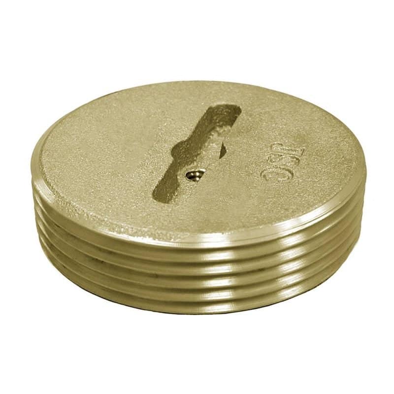 4" Slotted Brass Plug with 1/4" Tap