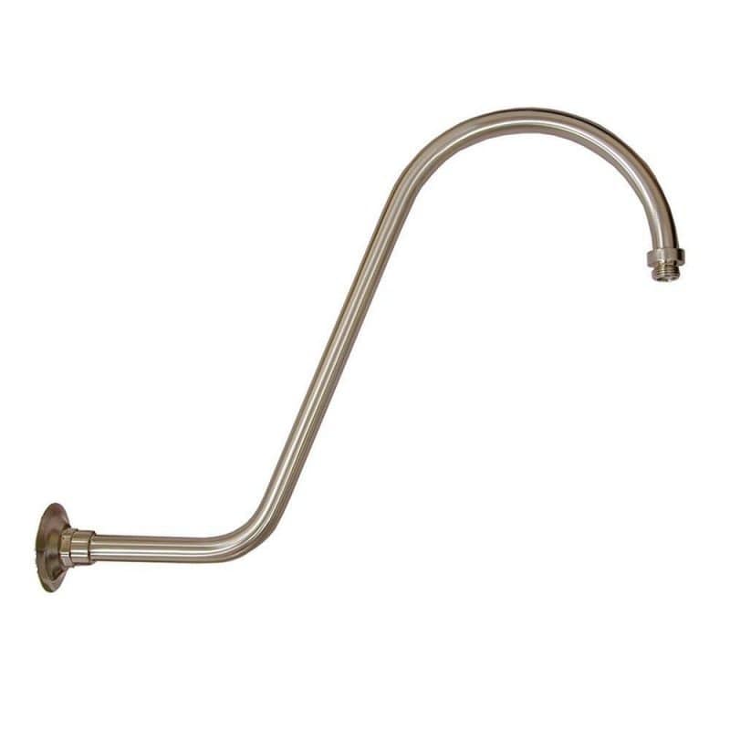 Brushed Nickel 18" S-Shaped Shower Arm