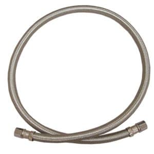 1/4" x 1/4" OD x OD Flexible Stainless Steel Icemaker Connector 84" Length