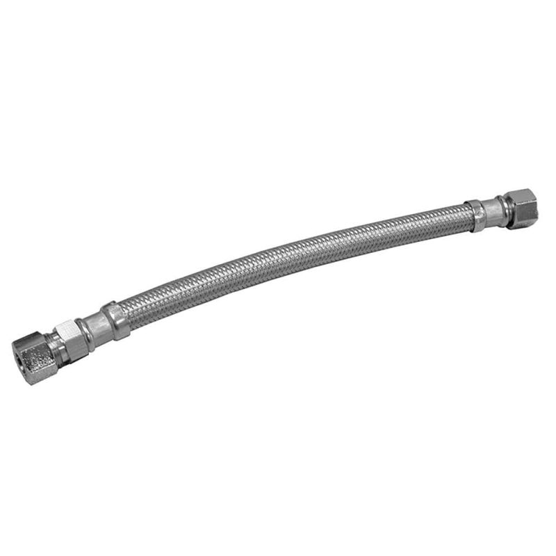 3/8" x 3/8" OD x COMP Flexible Stainless Steel Delta Style Faucet Connector 12" Length