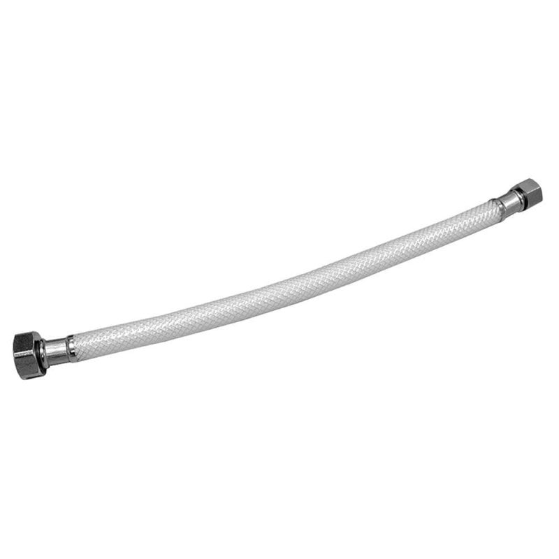 3/8" x 1/2" OD x FIP Braided Nylon Faucet Connector 3" Length
