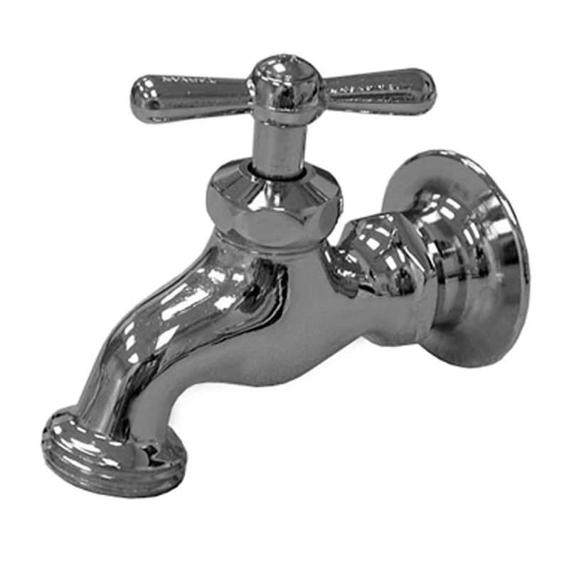 1/2" FIP Chrome Plated Single Kitchen Sink Faucet with Fixed Flange