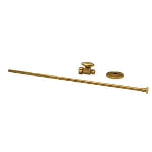 Polished Brass 3/8" x 20" Closet Supply and 3/8" x 5/8" Straight Stop Kit