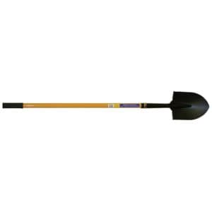 Fiberglass Handle Shovel, Long Handle, Round Point