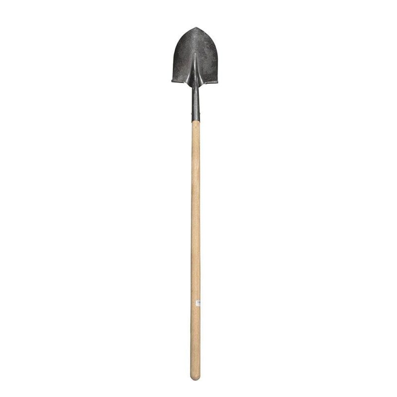 Economy Wood Handle Shovel, Long Handle, Round Point, AMES #15-047