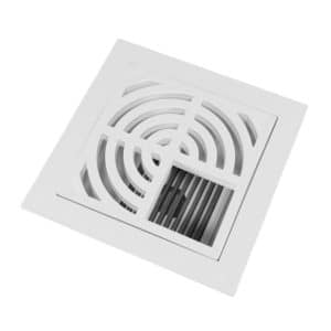 2" x 3" PVC Pipe Fit Floor Sink with 3/4 Top Grate and Flat Bottom Grate