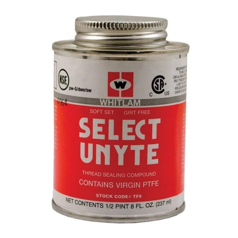 1 Pint, Whitlam "Select Unyte" Teflon Pipe Joint Compound, Carton of 12