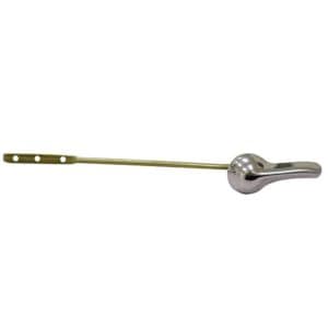 Chrome Plated Fit-All Tank Trip Lever 8" Brass Arm with Metal Spud and Nut