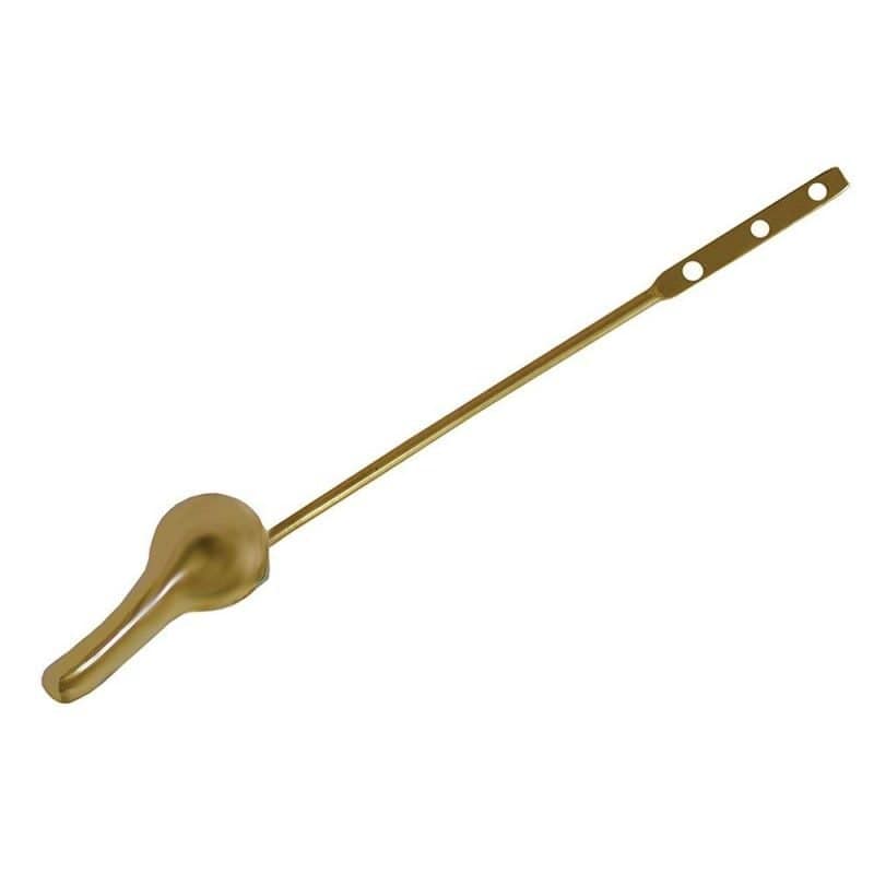 Polished Brass Decorative Tank Trip Lever 8" Brass Arm with Metal Spud and Nut