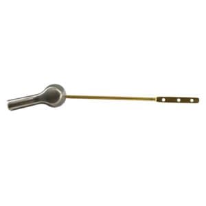 Brushed Nickel Decorative Heavy Duty Tank Trip Lever 8" Brass Arm with Metal Spud