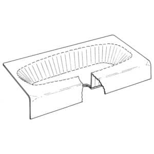 14" x 60" x 30" Bathtub Protector for Steel Tubs, Carton of 35