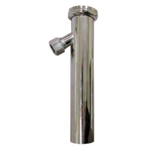 1-1/2" x 8" Chrome Plated Trap Primer Tailpiece with Slip Joint Top Direct Connection