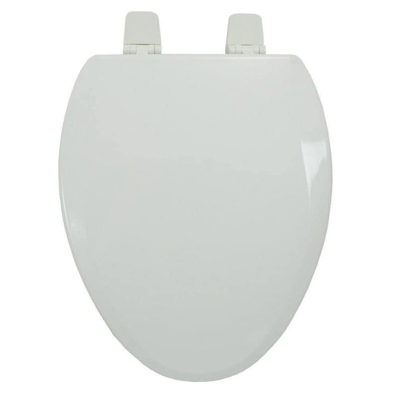 Premium Molded Wood Seat for Vortens Toilets, White, Elongated, Closed Front with Cover