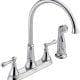 Delta Faucet 2497LF Cassidy, Two Handle Kitchen Faucet with Spray, Chrome