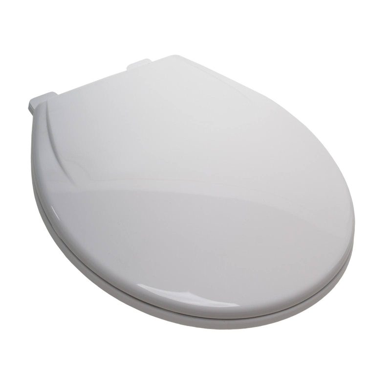 EZ Close® Standard Plastic Seat, White, Round Closed Front with Cover
