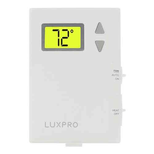 LuxPro Digital 2 Wire Heat Only Thermostat with Fan