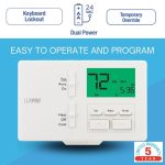 LUX Low Voltage Digital 7-Day Programmable Thermostat P711 - 1 Stage Heat 1 Cool 24 VAC - Pkg