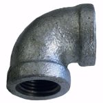 1-1/4" Galvanized Iron 90° Elbow, Banded