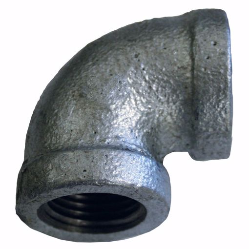 1-1/4" Galvanized Iron 90° Elbow, Banded